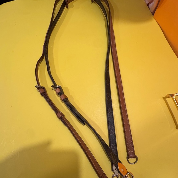 Brown and Black Leather Straps with Gold and Silver Hardware - Picture 2 of 5